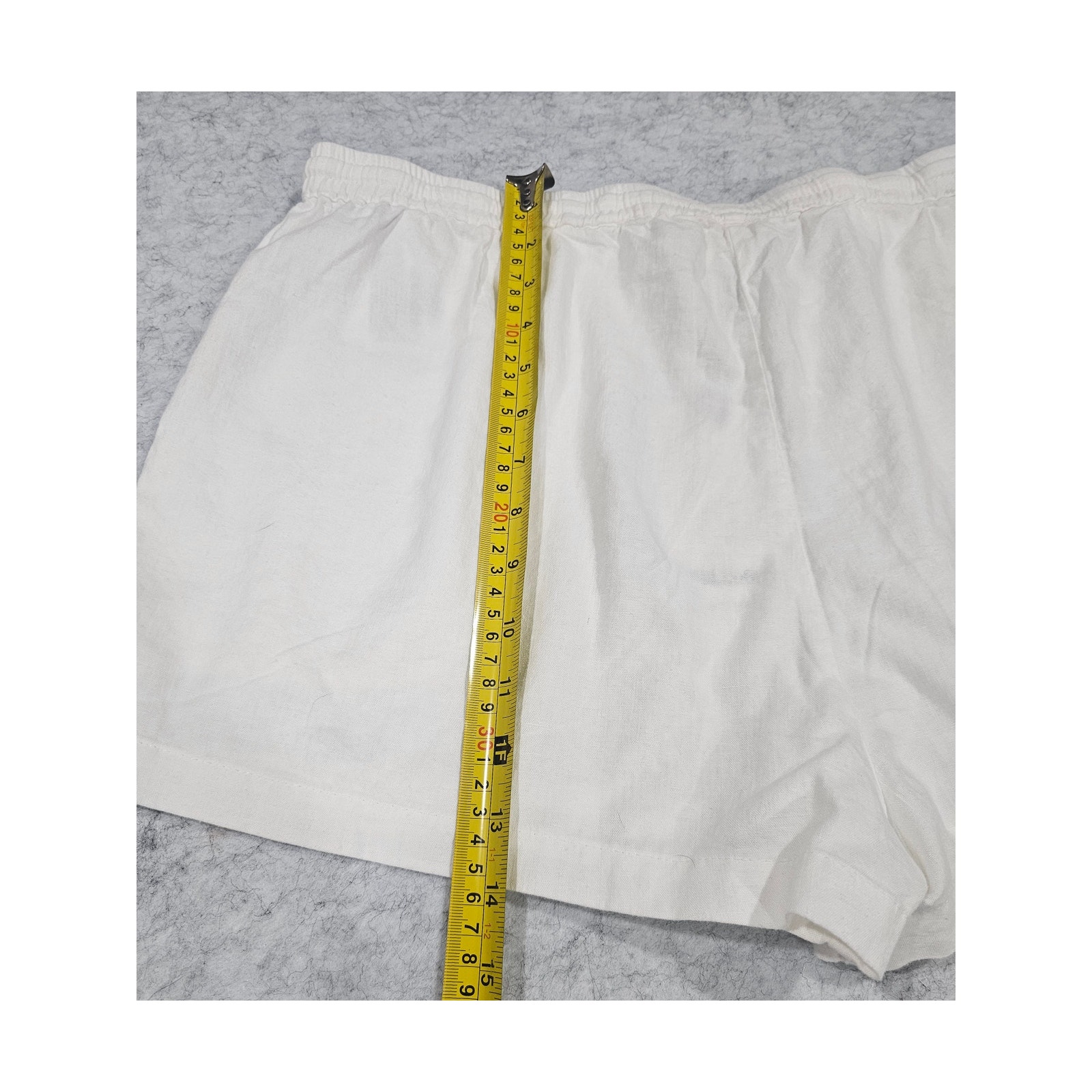 Pull & Bear Shorts, White, Viscose Linen Blend, Womens Sz Xl, Nwt, New — image 4 of 7